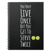 Grappige Cadeaus Voor Tennis Spelers Typografie Sp Notitieboek (Voorkant)