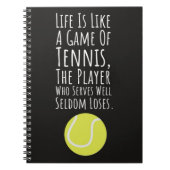 Grappige Cadeaus voor tennissers Humor typografie Notitieboek (Voorkant)
