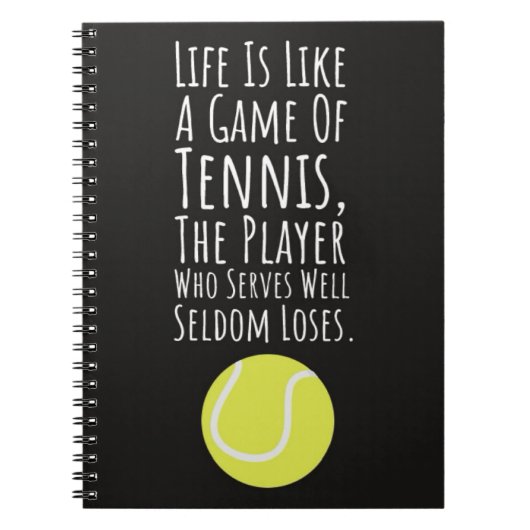 Grappige Cadeaus voor tennissers Humor typografie Notitieboek (Voorkant)