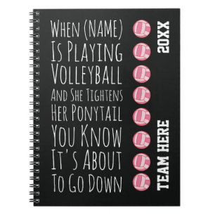 Grappige cadeaus voor volleyballers voor haar meis notitieboek