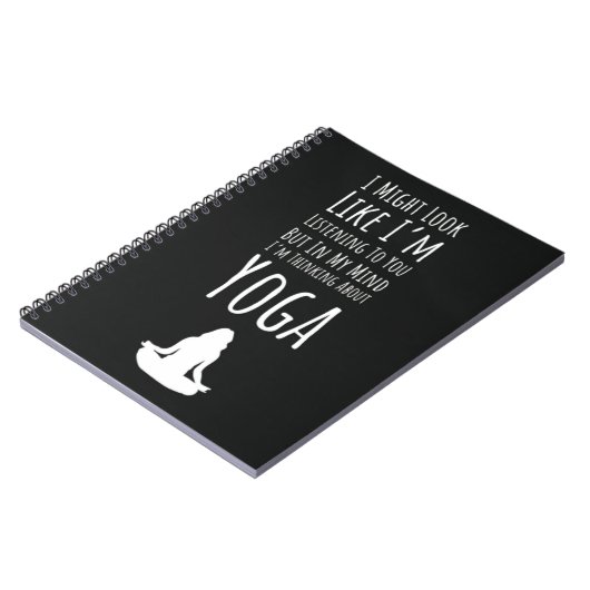 Grappige cadeaus voor yoga liefhebbers voor haar notitieboek (Linkerzijde)