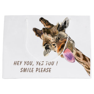 Grappige cadeautas met speelse giraffe - Aangepast