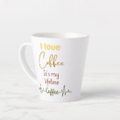 Grappige Cafeïne Addict Latte Mok - Koffie Grappig (Linkerhoek)