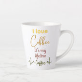 Grappige Cafeïne Addict Latte Mok - Koffie Grappig (Rechts)