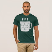Grappige Cafeïne Molecule Chemie Koffie Nieuwighei T-shirt (Voorkant volledig)