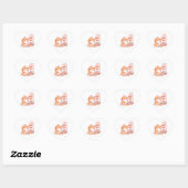 Grappige cafeïnehoudende kat sticker, Schattige ov Hart Sticker (Vel)