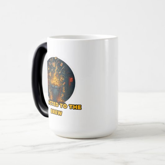 Grappige cafeïneverslaafde mok (Voorkant links)