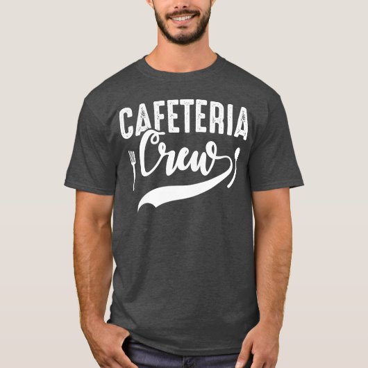 Grappige Cafetaria Bemanning Kantine Eetservice vr T-shirt (Voorkant)