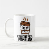 Grappige Caffeïne Eerst Mensen Later Mok Introvert (Links)
