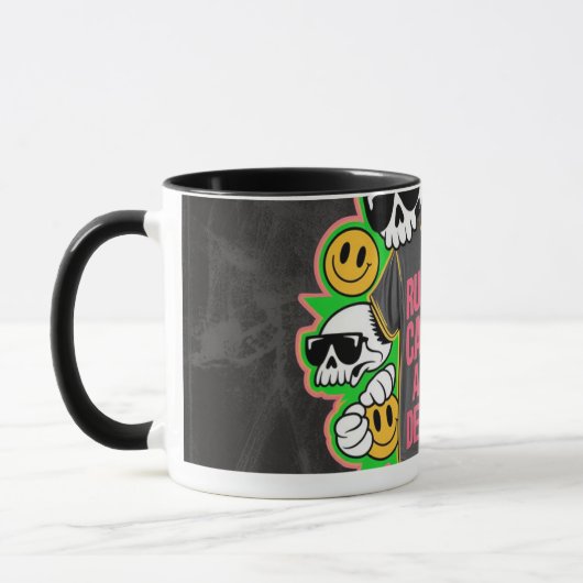 Grappige Caffeïne Quote Mok (Links)