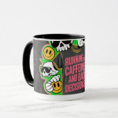 Grappige Caffeïne Quote Mok (Voorkant links)