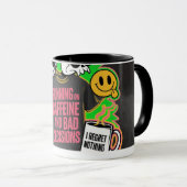 Grappige Caffeïne Quote Mok (Voorkant rechts)