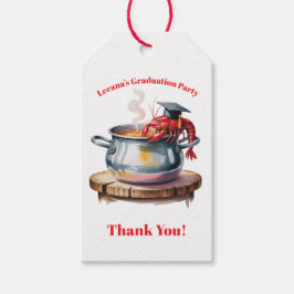 Grappige Cajun afstudeerfeest bedankt Cadeaulabel