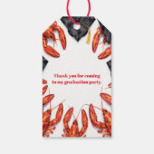 Grappige Cajun afstudeerfeest bedankt Cadeaulabel (Achterkant)