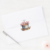 Grappige Cajun afstudeerfeest Ronde Sticker (Envelop)