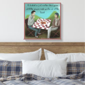 Grappige Cajun schaak canvas print (Insitu (Slaapkamer))