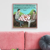 Grappige Cajun schaak canvas print (Insitu (Woonkamer))