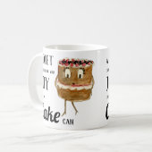 Grappige Cake verzen Dieet Citaat Koffiemok (Voorkant links)