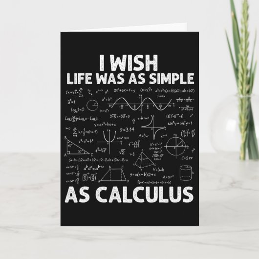 Grappige Calculus Voor Mannen Vrouwen Wiskunde Doc Kaart (Voorkant)