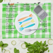 Grappige Calico Cat Theedoek (Gevouwen)