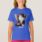 Grappige Calico Demon en Angel Cat T-shirt (Voorkant)