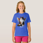 Grappige Calico Demon en Angel Cat T-shirt (Voorkant volledig)