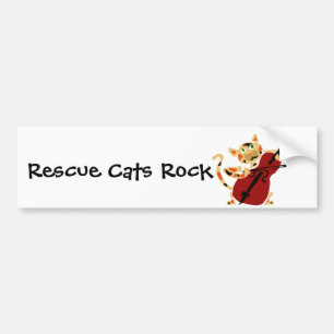 Grappige Calico Kat die Cellokunst Cartoon Speelt Bumpersticker