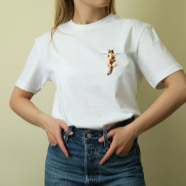 Grappige Calico Kat Hou Vol Tee Tri-Blend Shirt
