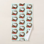 Grappige Calico Kat Kerstcadeau Doos Bad Handdoek (Handdoek)