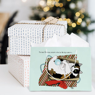 Grappige Calico Kat Kerstcadeau Doos Groot Cadeauzakje
