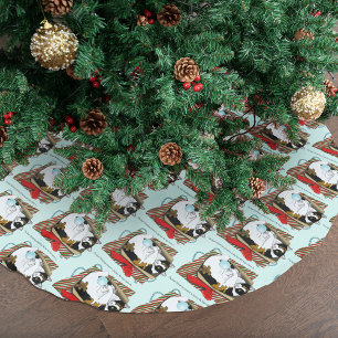 Grappige Calico Kat Kerstcadeau Doos Kerstboom Rok