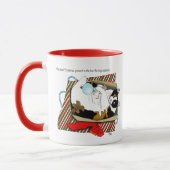 Grappige Calico Kat Kerstcadeau Doos Mok (Links)