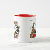 Grappige Calico Kat Kerstcadeau Doos Mok (Midden)