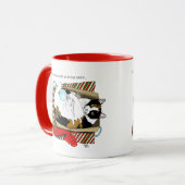 Grappige Calico Kat Kerstcadeau Doos Mok (Voorkant links)