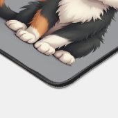 Grappige Calico Kitten met Cattitude Bureaumat (Hoek)