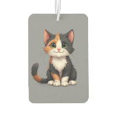 Grappige Calico Kitten met Cattitude Luchtverfrisser (Achterkant)