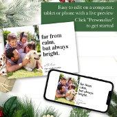 Grappige Calm Bright Photo Christmas Holiday Kaart