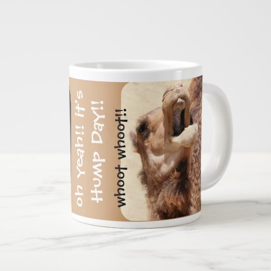 Grappige Camel Bult Dag Jumbo Mok (Voorkant rechts)