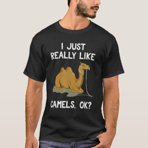 Grappige Camel Gift Animal Humor Ik hou gewoon ech T-shirt