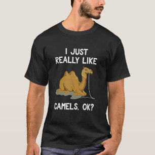 Grappige Camel Gift Animal Humor Ik hou gewoon ech T-shirt