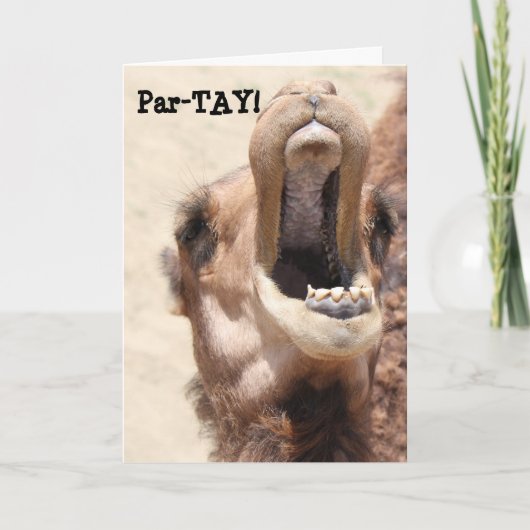 Grappige Camel Kaart, PAR-TAY zoals het is uw verj Kaart (Voorkant)