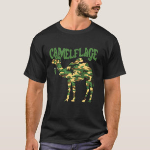 Grappige Camel Zoo Animal Pun Camelflage Camo Meme T-shirt