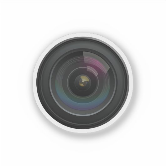 Grappige cameralens fotografie sticker (Voorkant)