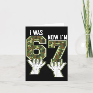 Grappige Camo 6 7 Verjaardag Bday Kaart