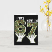 Grappige Camo 6 7 Verjaardag Bday Kaart (Gele Bloem)