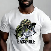 Grappige Camo Basshole Bass Gevist Tri-Blend Shirt