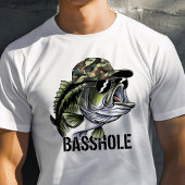 Grappige Camo Basshole Bass Gevist Tri-Blend Shirt