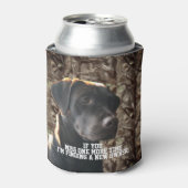 Grappige Camo Duck Hunting Chocolade Lab Bier Blikjeskoeler (Blikje Voorkant)