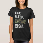 Grappige Camo Eat Slaap Boot Camp Herhaal Camoufla T-shirt (Voorkant)