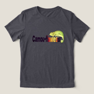 Grappige Camo-foutloze Kameleon Woordspeling Tri-Blend Shirt
